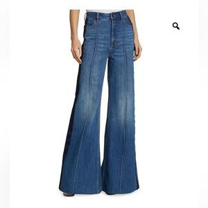 Zimmermann
Women’s Rhythmic High Rise Two Tone Super Flare Jeans – High Tide